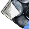 Led Wandbild Blaue Blume Graue Steine Hochformat Materialvorschau