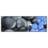 Led Wandbild Blaue Blume Graue Steine Panorama Produktvorschau Frontal