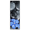 Led Wandbild Blaue Blume Graue Steine Schmal Produktvorschau Frontal