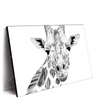 Led Wandbild Bleistiftzeichnung Giraffe Querformat Produktvorschau Seitlich