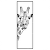 Led Wandbild Bleistiftzeichnung Giraffe Schmal Produktvorschau Frontal