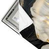Led Wandbild Blueten Gold Weiss Schwarz Panorama Materialvorschau