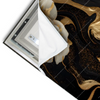 Led Wandbild Blueten Gold Weiss Schwarz Schmal Materialvorschau