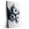 Led Wandbild Blumen Im Schwarzen Farbnebel Hochformat Produktvorschau Seitlich