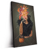 Led Wandbild Blumenportrait Einer Frau Hochformat Produktvorschau Seitlich