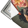 Led Wandbild Blumenportrait Einer Frau Querformat Materialvorschau