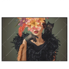 Led Wandbild Blumenportrait Einer Frau Querformat Produktvorschau Frontal