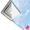 Led Wandbild Blumenwiese Bei Strahlend Blauem Himmel Hochformat Materialvorschau