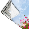 Led Wandbild Blumenwiese Bei Strahlend Blauem Himmel Querformat Materialvorschau