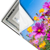Led Wandbild Blumenwiese Unter Blauem Himmel Quadrat Materialvorschau