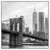 Led Wandbild Brooklyn Bridge Schwarzweiss Quadrat Produktvorschau Frontal