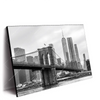 Led Wandbild Brooklyn Bridge Schwarzweiss Querformat Produktvorschau Seitlich