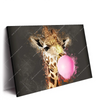 Led Wandbild Bubble Gum Giraffe Querformat Produktvorschau Seitlich