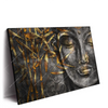 Led Wandbild Buddha Bambus Schwarz Querformat Produktvorschau Seitlich