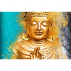 Led Wandbild Buddha Gold Tuerkis Querformat Motivvorschau