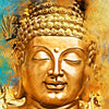 Led Wandbild Buddha Gold Tuerkis Querformat Zoom