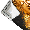 Led Wandbild Buddha Golden Splash Querformat Materialvorschau