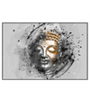 Led Wandbild Buddha Grunge Stil Querformat Produktvorschau Frontal
