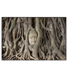 Led Wandbild Buddha In Baumwurzeln Querformat Produktvorschau Frontal