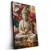 Led Wandbild Buddha In Farbenfrohen Blumen Hochformat Produktvorschau Seitlich