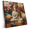 Led Wandbild Buddha In Farbenfrohen Blumen Quadrat Produktvorschau Seitlich