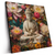 Led Wandbild Buddha In Farbenfrohen Blumen Quadrat Produktvorschau Seitlich