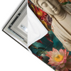 Led Wandbild Buddha In Farbenfrohen Blumen Querformat Materialvorschau