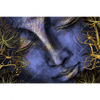 Led Wandbild Buddha In Gold Blau Querformat Motivvorschau