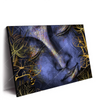 Led Wandbild Buddha In Gold Blau Querformat Produktvorschau Seitlich