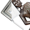 Led Wandbild Buddha In Lotus Pose No 2 Quadrat Materialvorschau