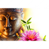 Led Wandbild Buddha Kopf Seerose Querformat Motivvorschau