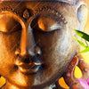 Led Wandbild Buddha Kopf Seerose Querformat Zoom