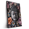 Led Wandbild Buddha Kunst Mit Pastellblueten Hochformat Produktvorschau Seitlich