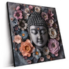 Led Wandbild Buddha Kunst Mit Pastellblueten Quadrat Produktvorschau Seitlich