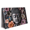 Led Wandbild Buddha Kunst Mit Pastellblueten Querformat Produktvorschau Seitlich