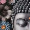 Led Wandbild Buddha Kunst Mit Pastellblueten Querformat Zoom