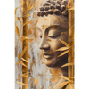 Led Wandbild Buddha Statue Im Goldenen Bambus Hochformat Motivvorschau