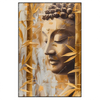 Led Wandbild Buddha Statue Im Goldenen Bambus Hochformat Produktvorschau Frontal