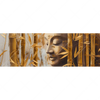 Led Wandbild Buddha Statue Im Goldenen Bambus Panorama Motivvorschau