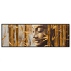 Led Wandbild Buddha Statue Im Goldenen Bambus Panorama Produktvorschau Frontal