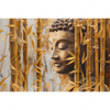 Led Wandbild Buddha Statue Im Goldenen Bambus Querformat Motivvorschau