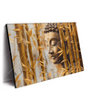 Led Wandbild Buddha Statue Im Goldenen Bambus Querformat Produktvorschau Seitlich