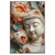 Led Wandbild Buddha Statue Mit Blueten Hochformat Produktvorschau Frontal