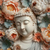 Led Wandbild Buddha Statue Mit Blueten Quadrat Motivvorschau
