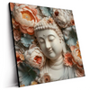 Led Wandbild Buddha Statue Mit Blueten Quadrat Produktvorschau Seitlich