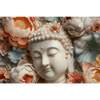 Led Wandbild Buddha Statue Mit Blueten Querformat Motivvorschau