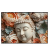 Led Wandbild Buddha Statue Mit Blueten Querformat Produktvorschau Frontal