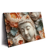 Led Wandbild Buddha Statue Mit Blueten Querformat Produktvorschau Seitlich