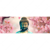 Led Wandbild Buddha Statue Mit Kirschblueten Panorama Motivvorschau