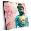 Led Wandbild Buddha Statue Mit Kirschblueten Quadrat Produktvorschau Seitlich